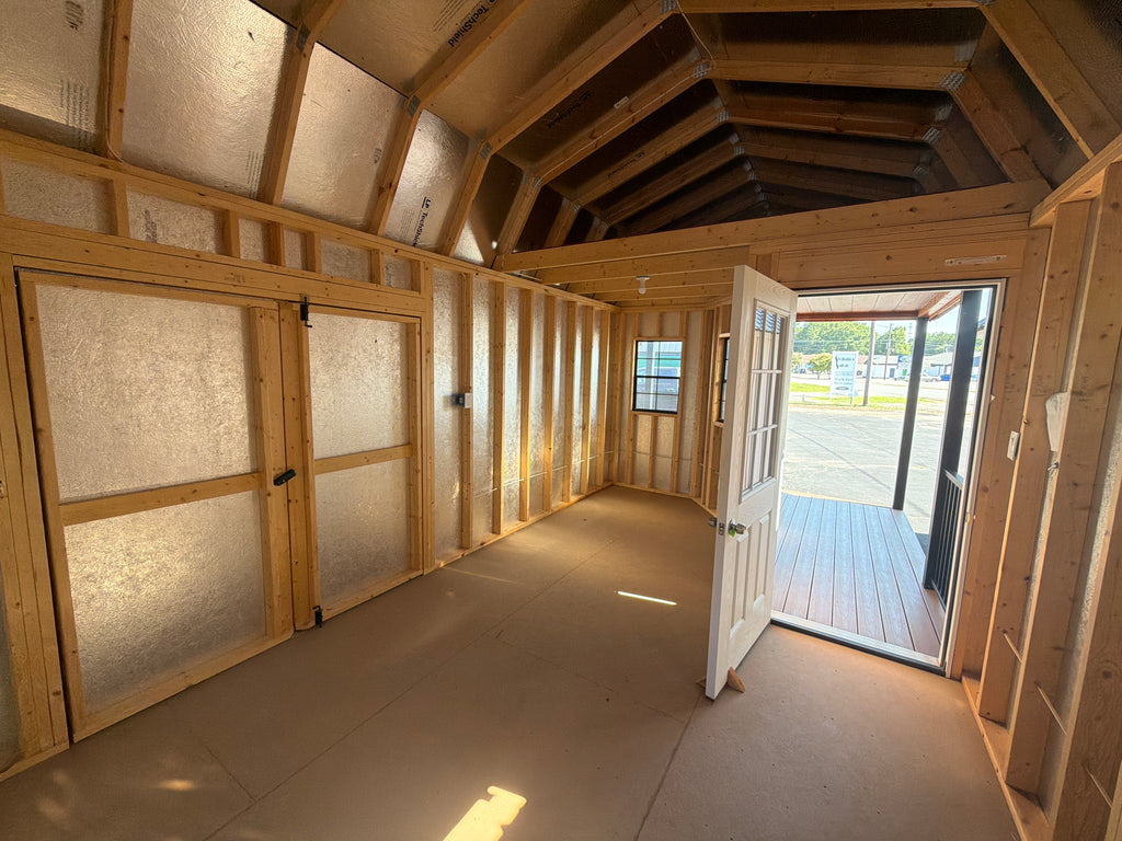 12×24 Lofted High Wall with Deluxe Porch $11,390