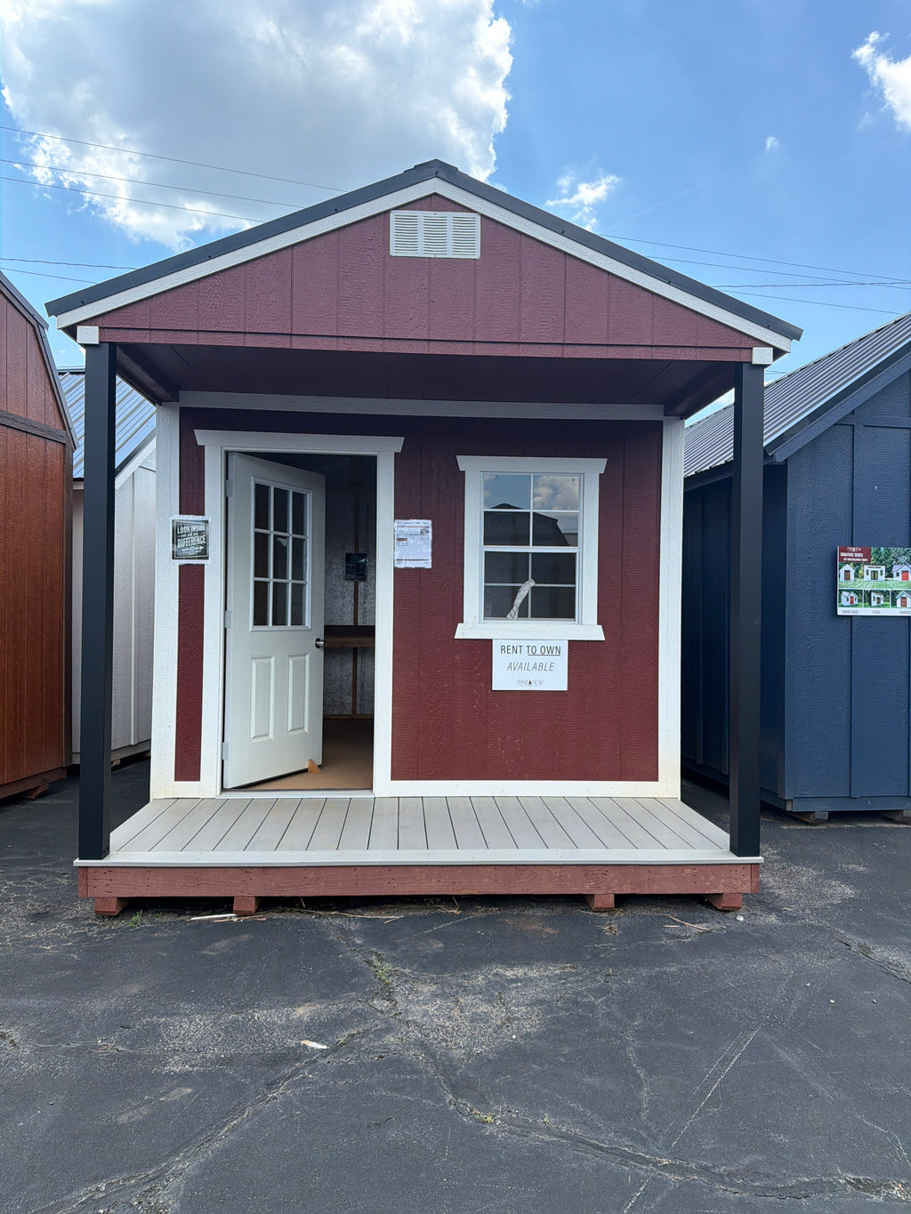 10×16 A-Frame High Wall with Porch $5,627