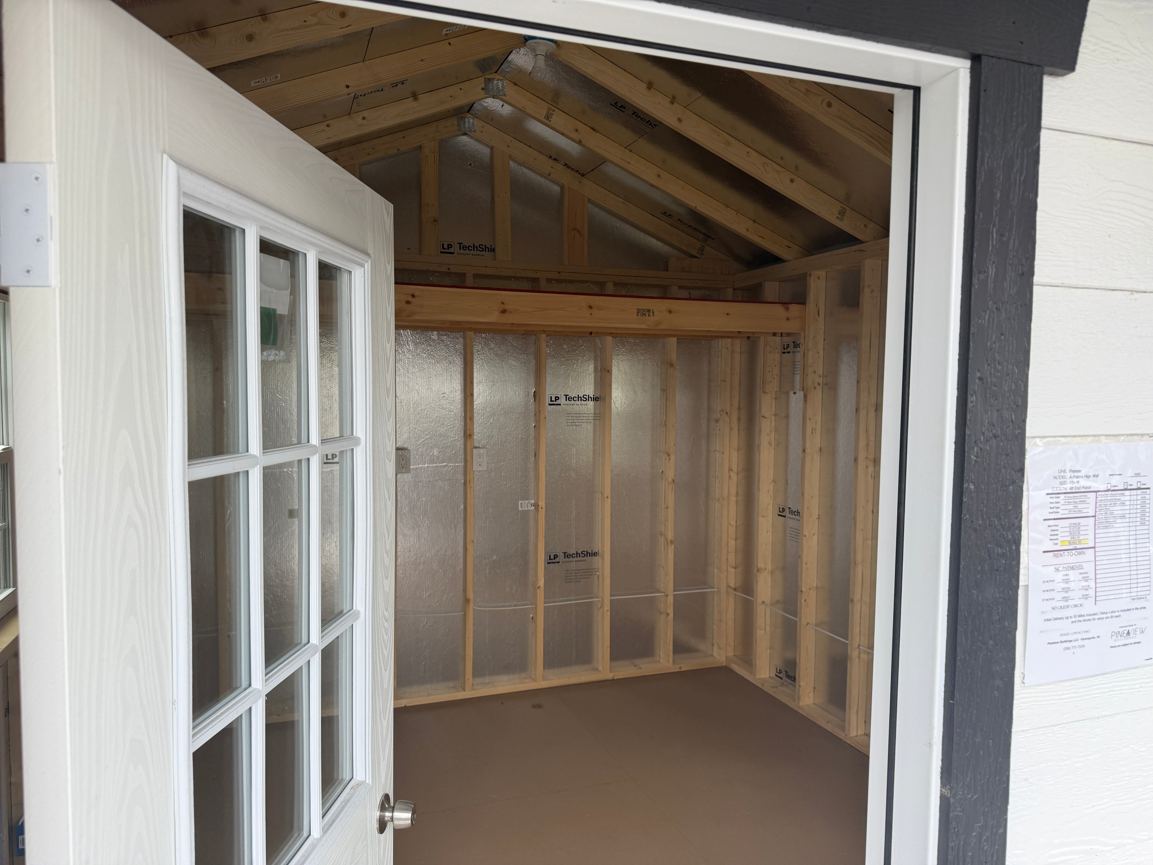 12 x 16 A Frame Shed with Porch $8,290