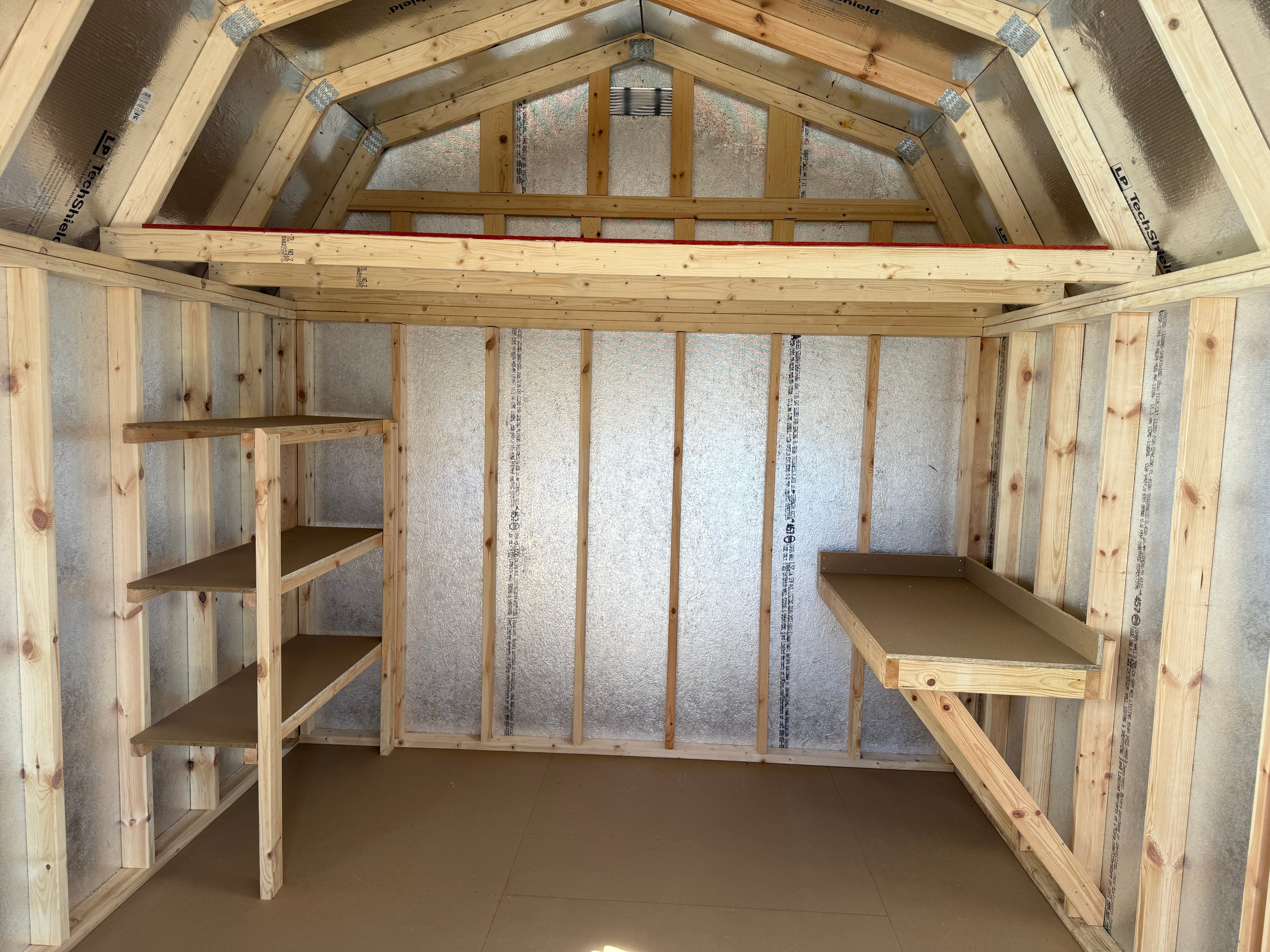 10×16 Lofted Low Wall Shed $5,312