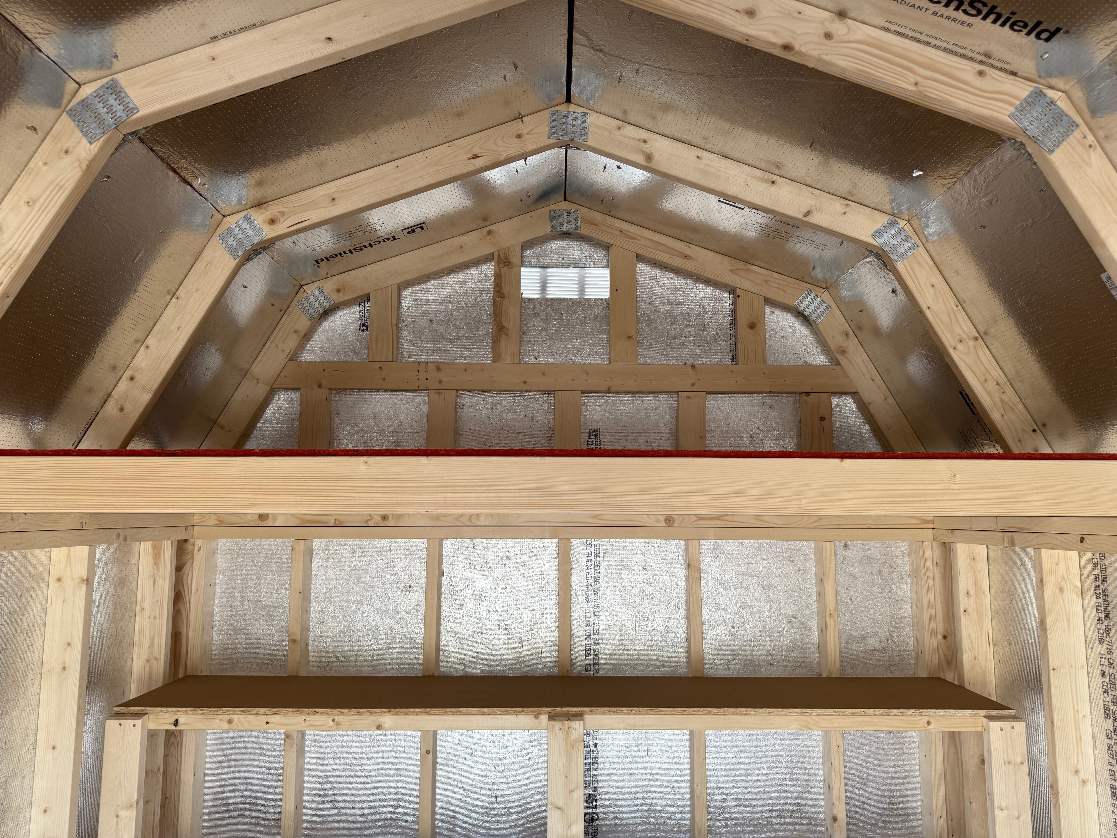 8 x 10 Lofted Low Wall Shed $3,831